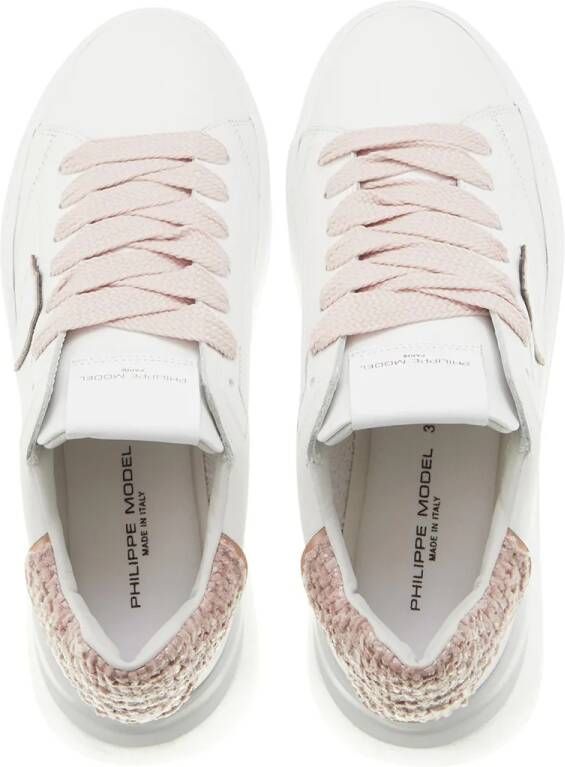 Philippe Model Sneakers Tres Temple Low Woman in poeder roze