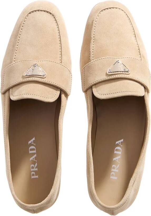 Prada Loafers & ballerina schoenen Mocassini Scamosciato in beige