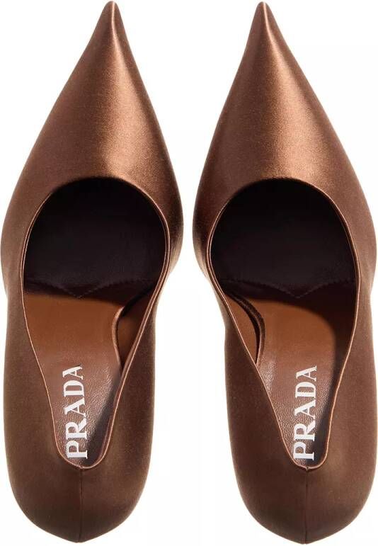 Prada Pumps & high heels Decolette Satin Pumps in bruin