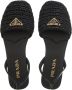 Prada Sandalen Logo Plaque Tie-Fastened Sandals in zwart - Thumbnail 3