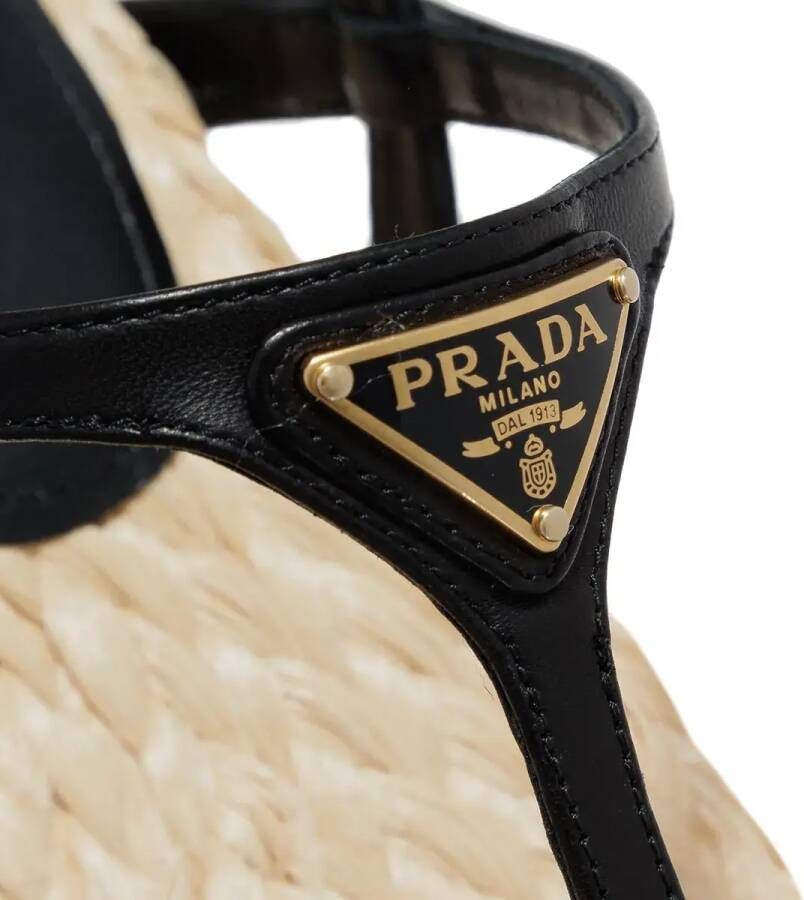 Prada Sandalen Nappa Sandale in zwart