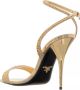 Prada Sandalen Satin Sandals With Crystals in goud - Thumbnail 2