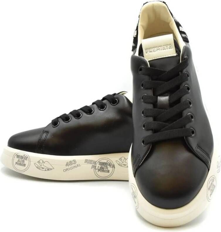 Premiata Low-Top Sneakers Black in zwart