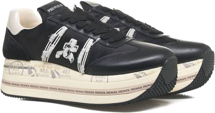 Premiata Low-Top Sneakers Platform sneakers 'Beth' in zwart