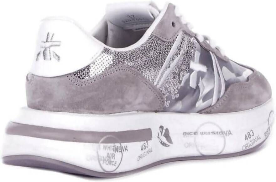 Premiata Low-Top Sneakers Silver in grijs