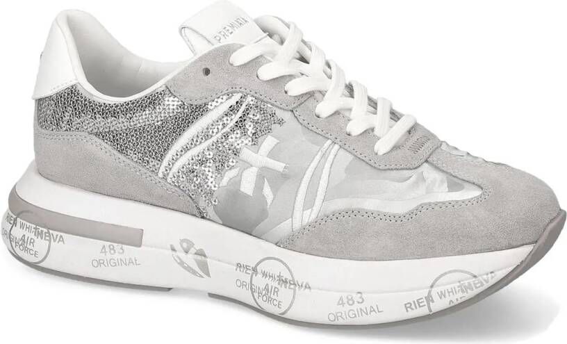 Premiata Low-Top Sneakers Silver in grijs