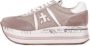 Premiata Python Print Leren Sneakers Beige Roze Brown Dames - Thumbnail 20