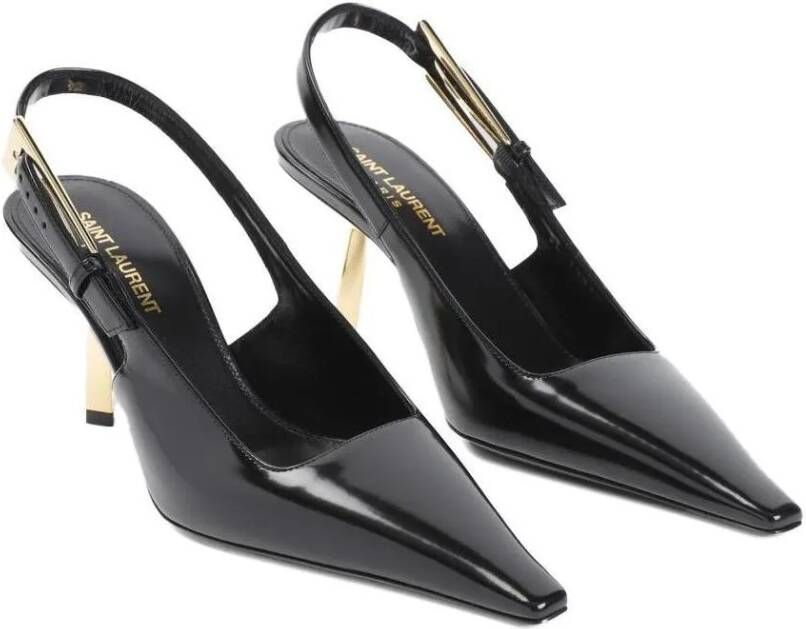 Saint Laurent Pumps & high heels Black Leather Lee 75 Pump in zwart