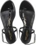 Saint Laurent Sandalen Cassandra Flat Sandals Leather in zwart - Thumbnail 2