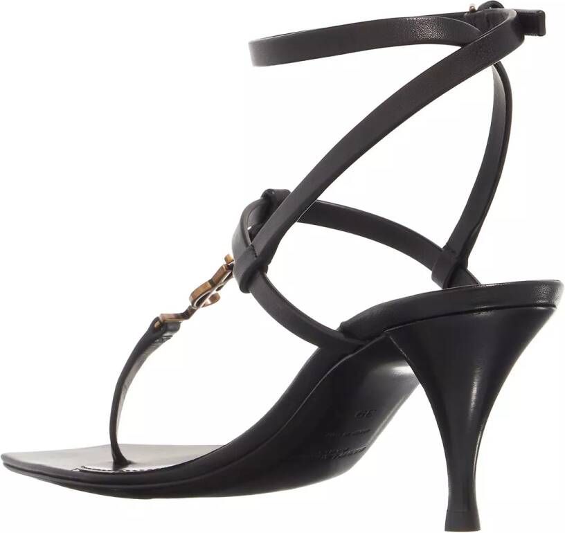 Saint Laurent Sandalen Cassandra Sandals In Smooth Leather in zwart