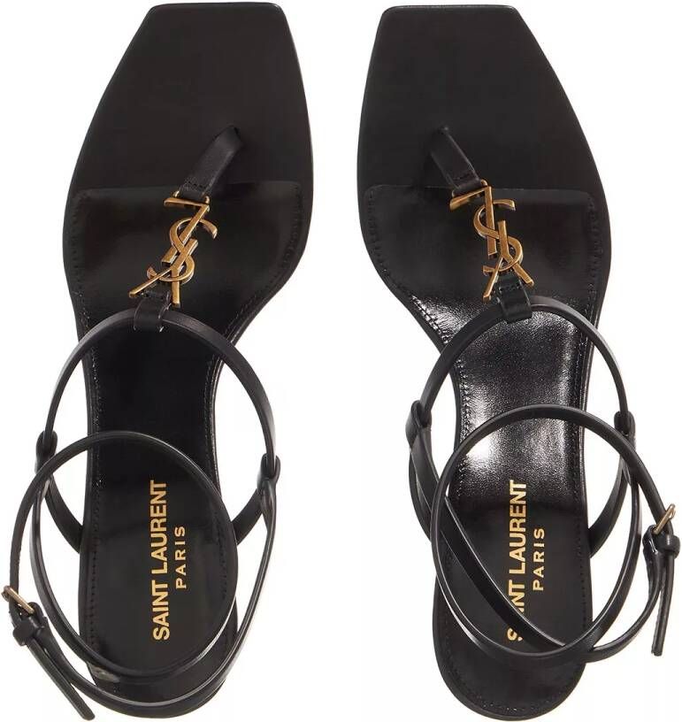 Saint Laurent Sandalen Cassandra Sandals In Smooth Leather in zwart