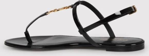 Saint Laurent Sandalen Cassandra Sandals in zwart