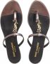 Saint Laurent Sandalen Cassandra Slides in bruin - Thumbnail 2