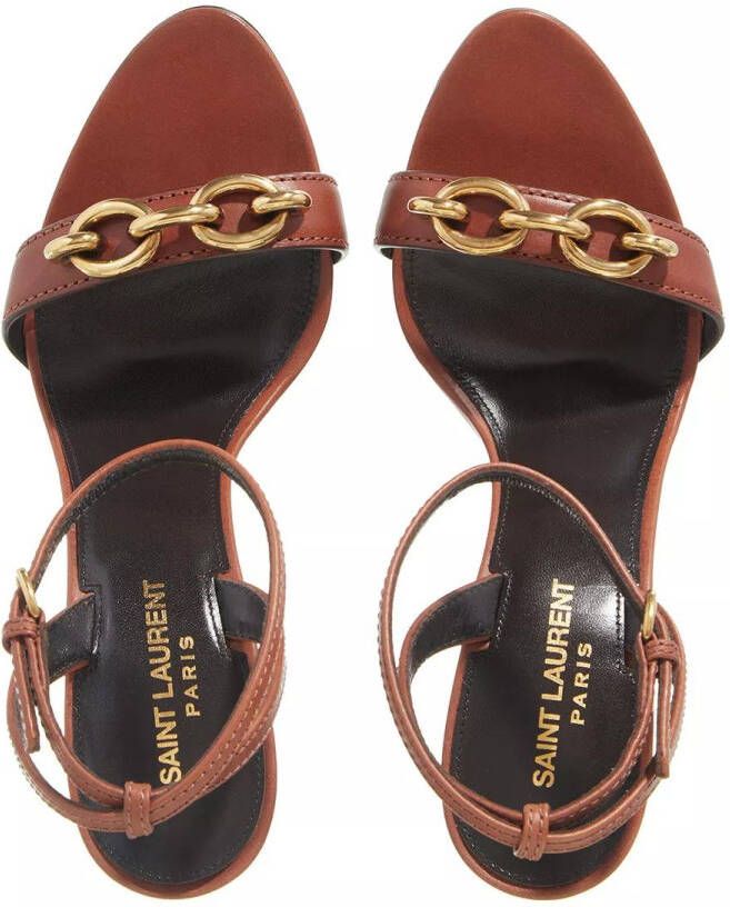 Saint Laurent Sandalen Le Maillon Sandals In Smooth Leather in bruin