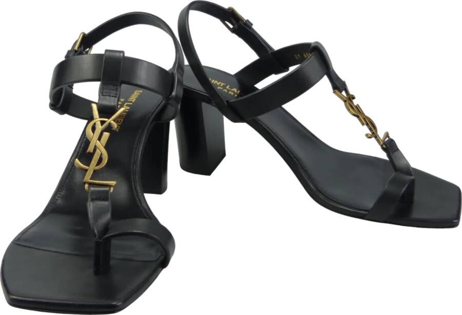 Saint Laurent Sandalen Sandalo Cassandra in zwart