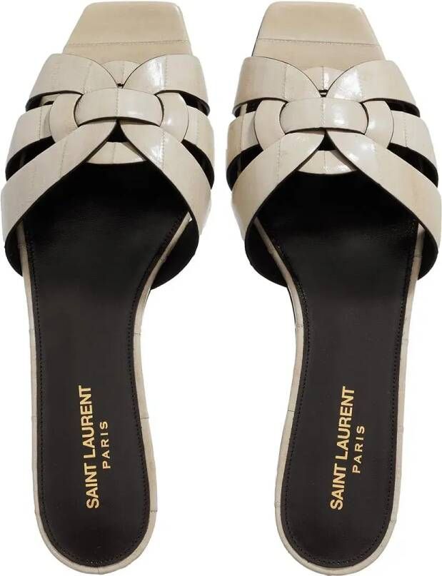 Saint Laurent Sandalen Tribute Pantoletten Sandles in crème