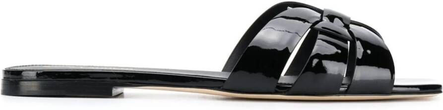 Saint Laurent Slippers & Mules Tribute Leather Slides in zwart