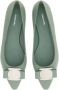 Salvatore Ferragamo Loafers & ballerina schoenen Ballerinas Summer Bow Green in groen - Thumbnail 2