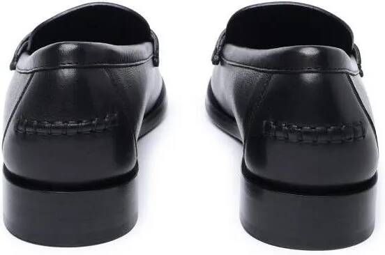 Salvatore Ferragamo Loafers & ballerina schoenen Black Leather Loafers in zwart