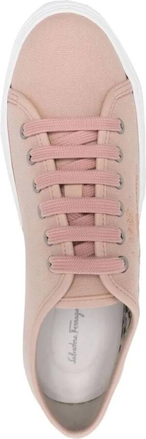 Salvatore Ferragamo Sneakers Mediterr Eco Logo Sneakers in poeder roze