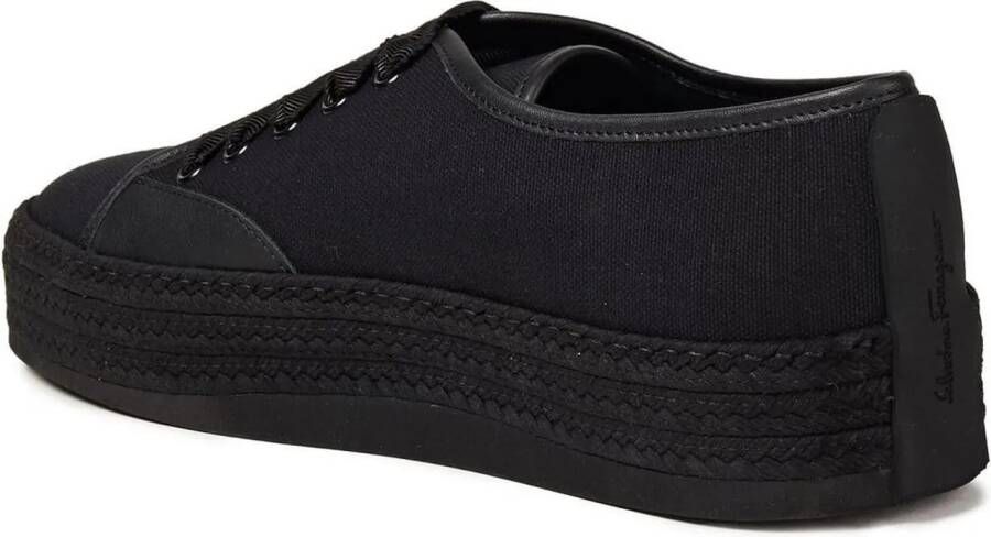 Salvatore Ferragamo Sneakers Selene Platform Espadrille Sneakers in zwart