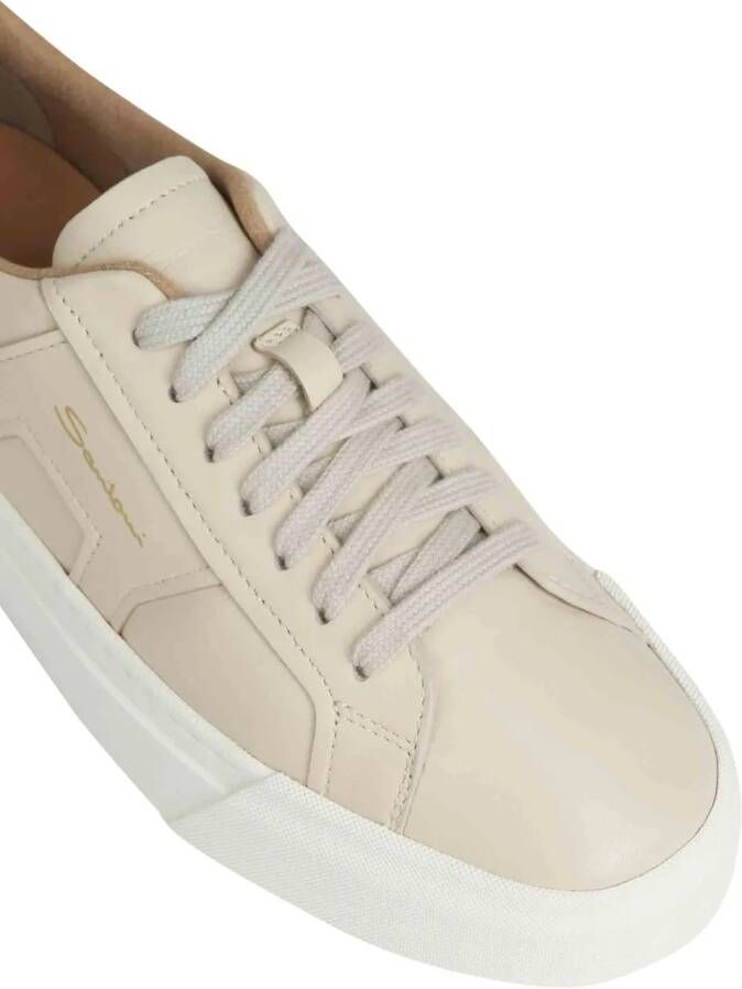 Santoni Low-Top Sneakers Low Leather Sneakers in beige