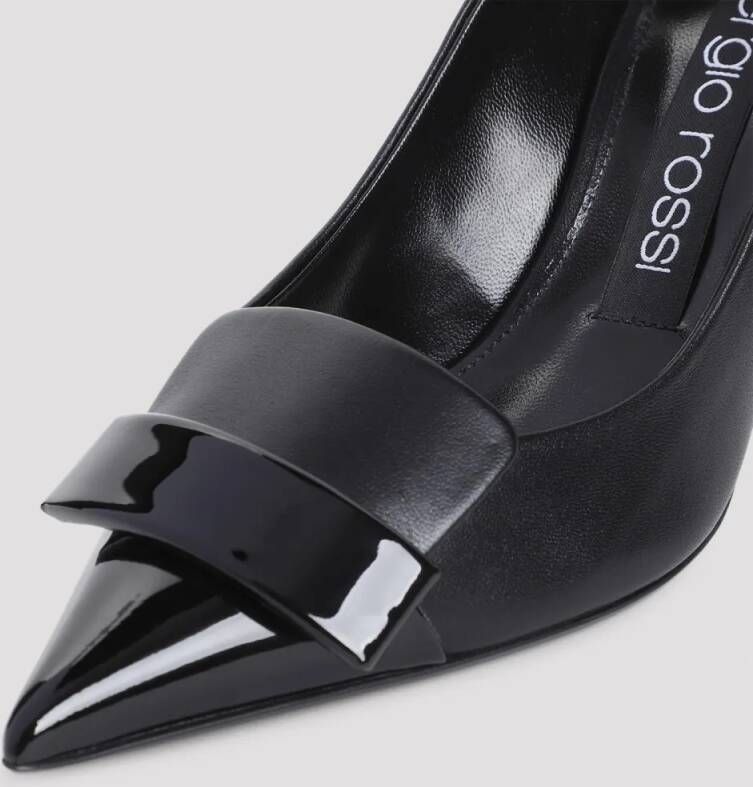 sergio rossi Pumps & high heels Black Nappa Leather 75 Pump in zwart