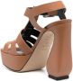 Si Rossi Sandalen Caged 125Mm Leather Sandals in bruin - Thumbnail 3