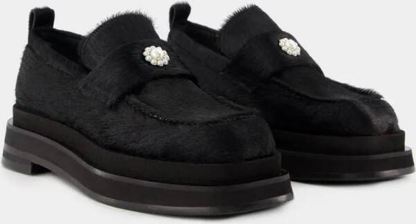 Simone Rocha Loafers & ballerina schoenen Heart Toe Loafers Leather Black in zwart