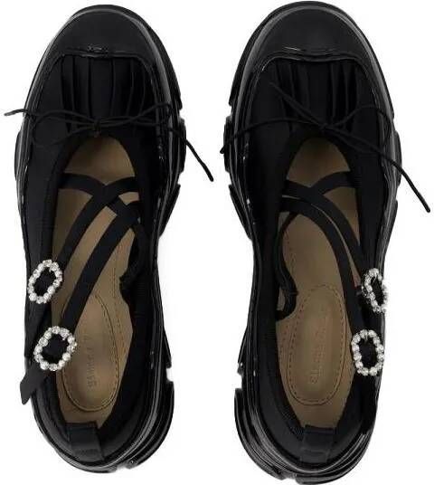 Simone Rocha Sneakers Classic Criss Cross Tracker Sneakers Pvc Black in zwart