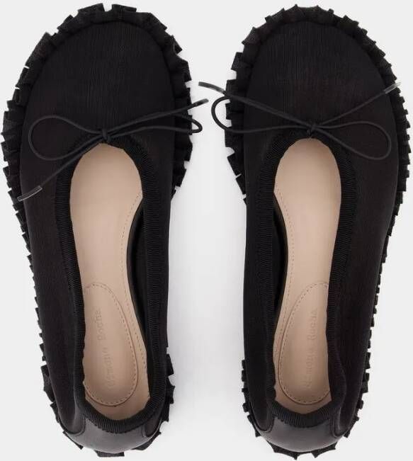 Simone Rocha Tutu Frill Ballerinas Mesh Black in zwart