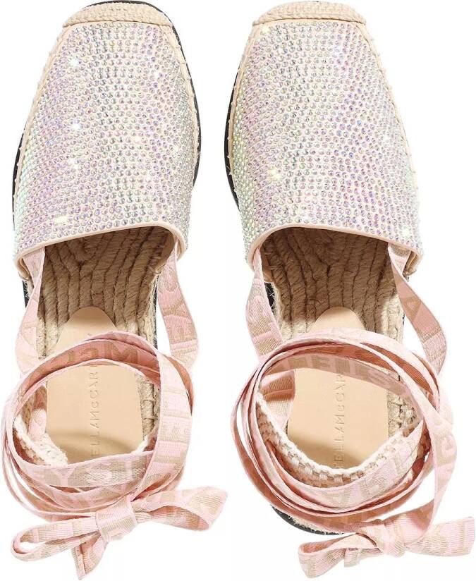 Stella Mccartney Espadrilles Gaia Embellished Ankle Strap Platform Espadrilles in beige