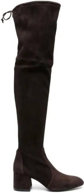 Stuart Weitzman Boots Cedar Brown Above-Knee Length Boots in zwart