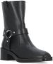 Stuart Weitzman Moto Bootie met Hardware Accents Black Dames - Thumbnail 8