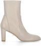 Stuart Weitzman Ivory Leren Enkellaarzen voor Vrouwen Beige Dames - Thumbnail 8