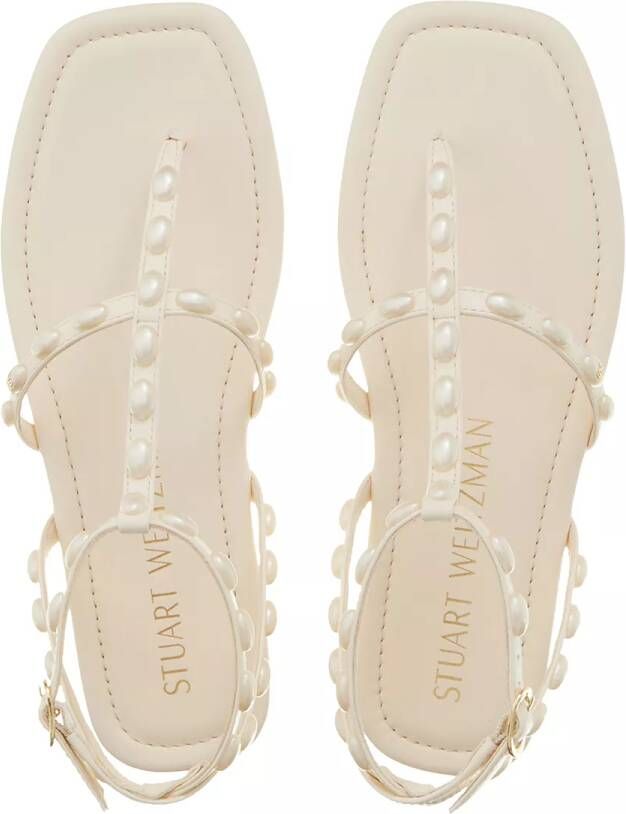 Stuart Weitzman Sandalen Pearlita Flat Sandal in crème