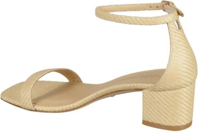 Stuart Weitzman Sandalen Square Toe Sandals in goud