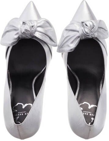 Ted Baker Sandalen Ryal 100mm Metallic Bow Court Shoe in zilver