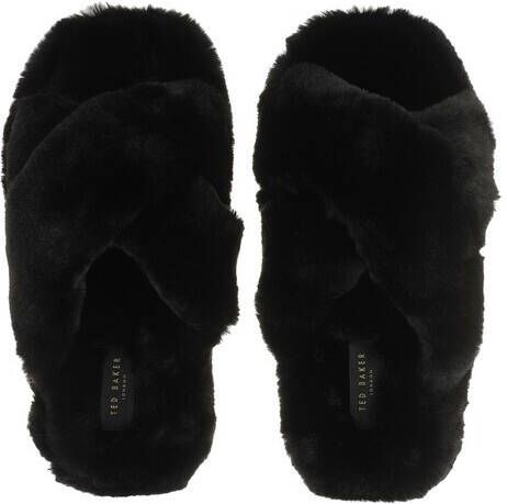 Ted Baker Sandalen Wfp Lopply Faux Fur Cross Over Slipper in black