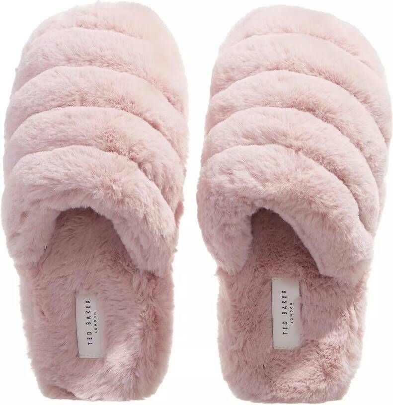 Ted Baker Slippers Lopsey Faux Fur Mule Slipper in poeder roze