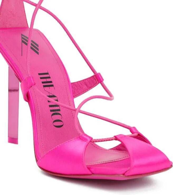 The Attico Pumps & high heels Pink Satin Adele Lace-Up Pump in roze