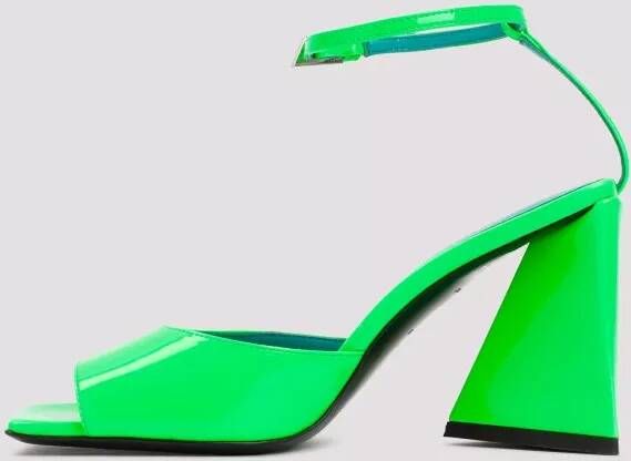 The Attico Sandalen Green Leather Piper Sandal in groen