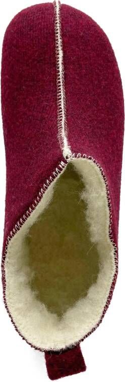 thies Low-Top Sneakers 1856 Slipper Boots wine with Eco Wool (W) in rood