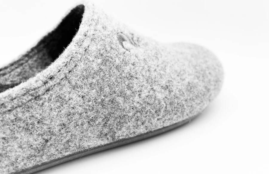 thies Sneakers 1856 Recycled PET Slipper vegan light grey in grijs