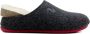 Thies Sneakers 1856 Recycled Wool Slippers dark grey red in donkergrijs - Thumbnail 2