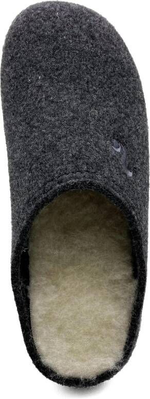 thies Sneakers 1856 Recycled Wool Slippers dark grey red in donkergrijs