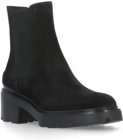 TOD'S Boots Black Suede Leather Boots in zwart