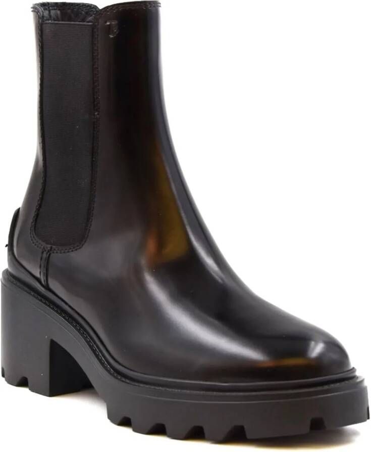 TOD'S Boots & laarzen Women Chelsea Boots GOMMA CARRO Calfskin in zwart