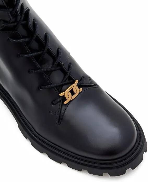 TOD'S Boots Leather Combat Boots in zwart