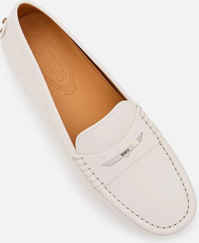 TOD'S Gommino Leather Loafer in wit